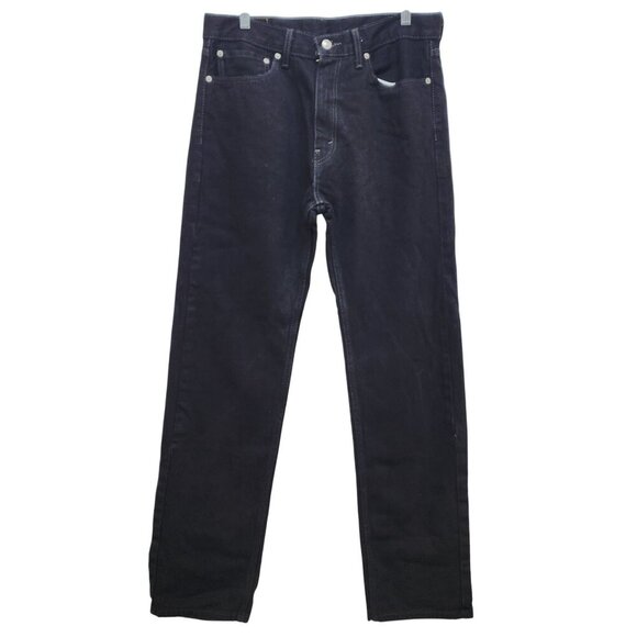 Levis 505 Mens Straight Leg Jeans W34 L34 Black Denim - Picture 1 of 11